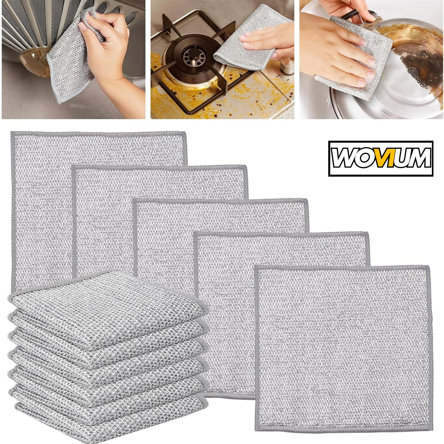 CEPILLO DE LIMPIEZA ELÉCTRICO (Pack 5 Paños Malla Alambre ¡GRATIS!)