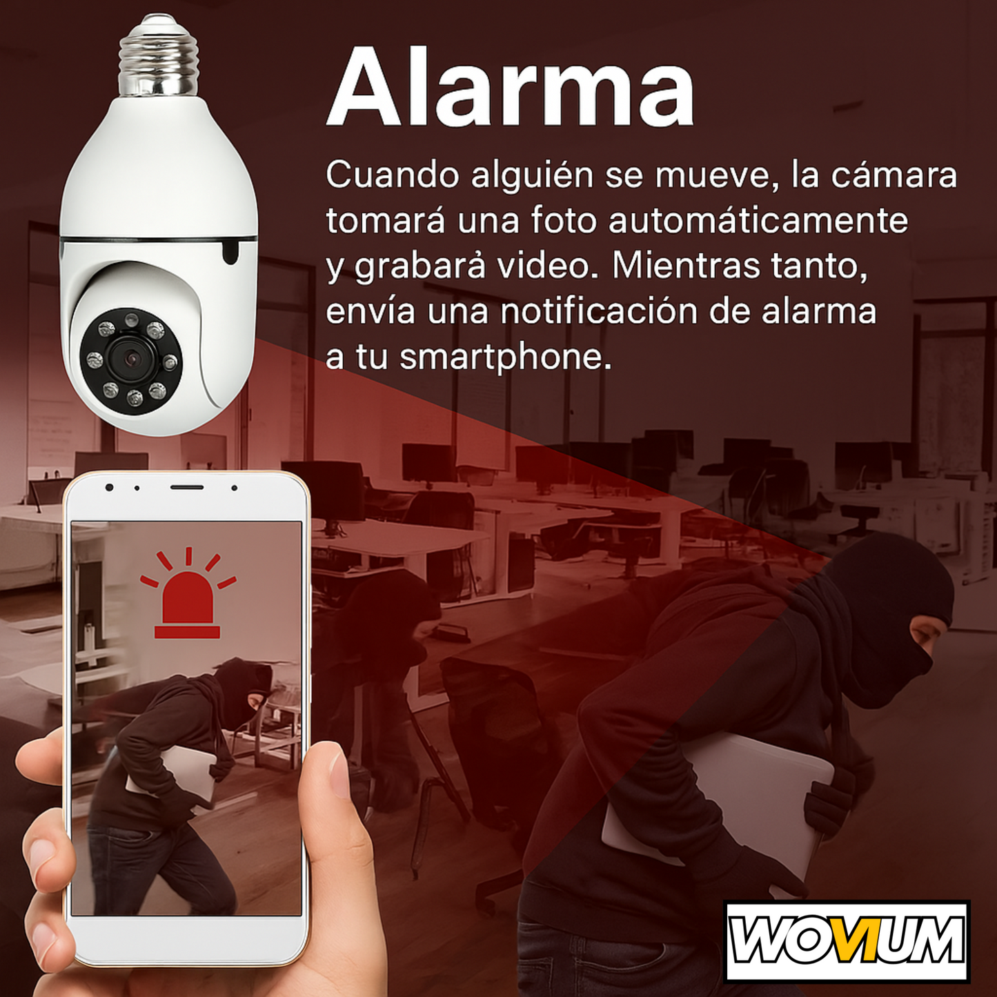 ¡TE ESTOY VIENDO! Cámara de Seguridad 360 Oculta en una Bombilla