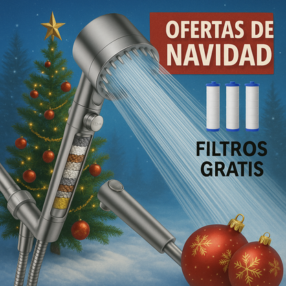 Ducha de Alta Presión con Filtro (3 Filtros ¡GRATIS!)