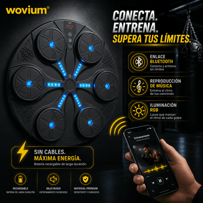Máquina de Boxeo Electrónica de Pared con Luces LED