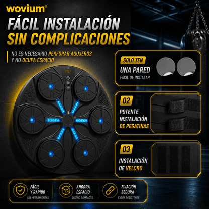 Máquina de Boxeo Electrónica de Pared con Luces LED