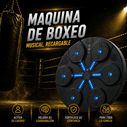 Máquina de Boxeo Electrónica de Pared con Luces LED